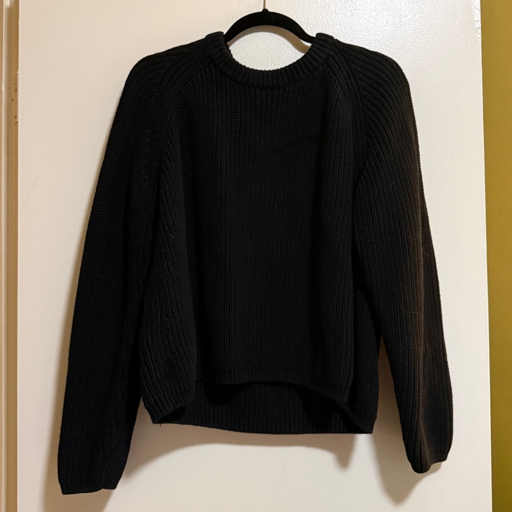 Quince black organic cotton sweater XL